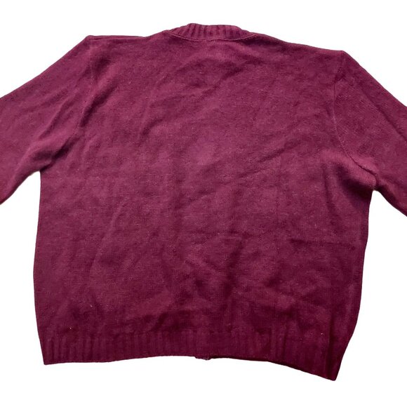 Vintage 1940s-1950s Burgundy/Purple Knit Cardigan Sweater - Picture 10 of 10